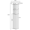 Lampa wisząca Lungo 7xG9 złota LP-894/7P GD