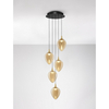 Lampa wisząca Luces Exclusivas VAZENDO LE45120 czarny, złoty i odcienie złota