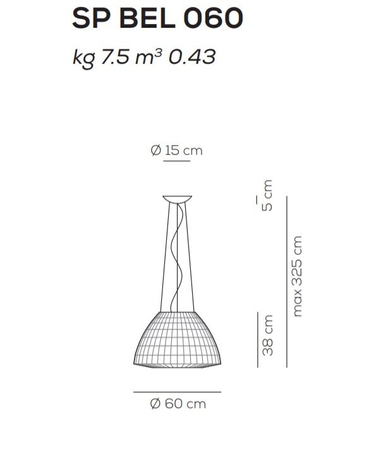 Lampa wisząca Axo Light Bell 060 Czarna