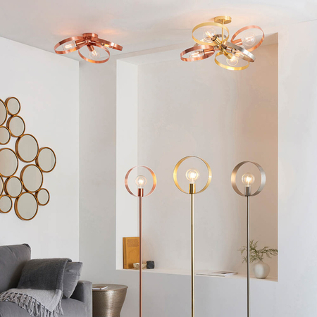 Lampa sufitowa Endon Lighting Hoop 91935 mosiądz