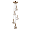 Lampa wisząca Italux Strela PND-34378-5S-HBR Złoty