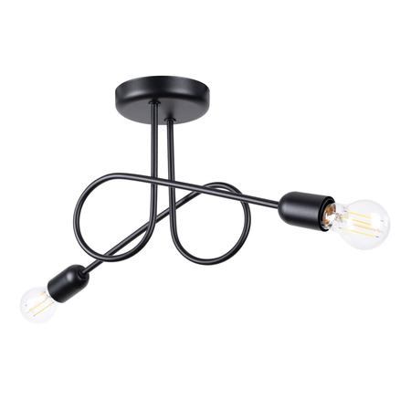 Sollux Lighting Żyrandol LOOP 2 czarny SL.1472