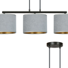 Lampa wisząca HILDE 3 BL GRAY Emibig 1050/3 czarny/chrom