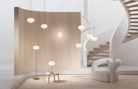 Lampa wisząca PRESS mosiądz mat 1xE27 Ø22cm szkło mleczne