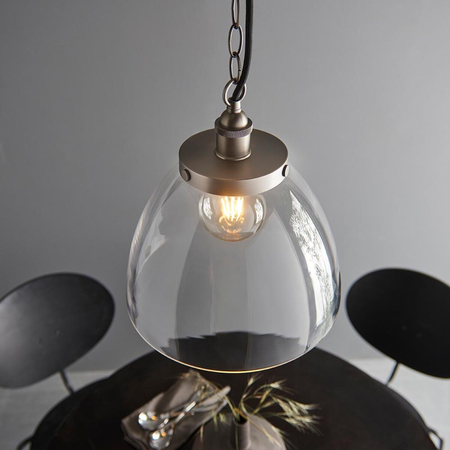 Lampa wisząca Endon Lighting Hansen Grand 106896 srebrny