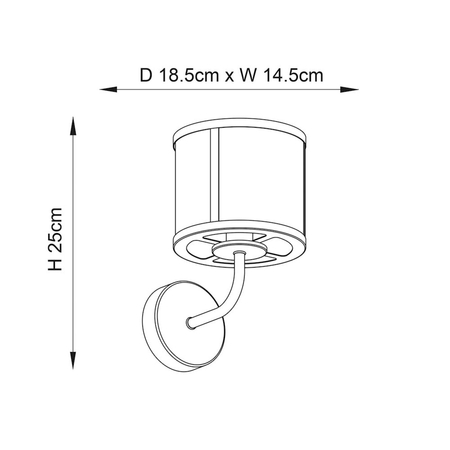 Kinkiet Endon Lighting Hopton 104193 czarny