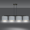 Lampa wisząca HILDE 4 BL GRAY Emibig 1050/4 czarny/chrom