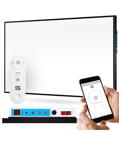 Panel grzewczy Cronos z WiFi i pilotem 960W kolor ramki czarny