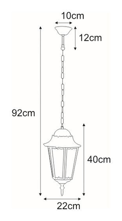 Lampa zewnętrzna LOZANA Kaja K-5006H CZARNY 