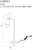 Lampa stołowa Maxlight CORNET T0039 czarny/złoty