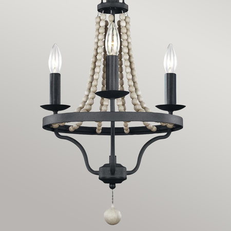 Żyrandol Elstead Lighting Nori drewniany FE-NORI3-DWZ