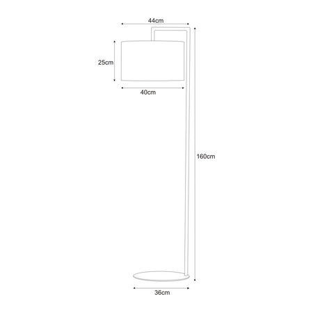 Lampa podłogowa SIMONE BLACK Kaja K-4323 czarny