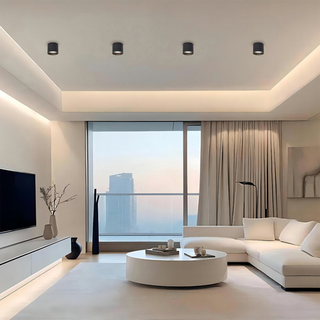 Light Prestige Oprawa natynkowa Kendal L czarna GX53 LP-6331/1SM L BK