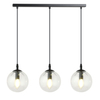 Lampa wisząca COSMO 3 BL TRANSPARENT Emibig 711/3 czarny