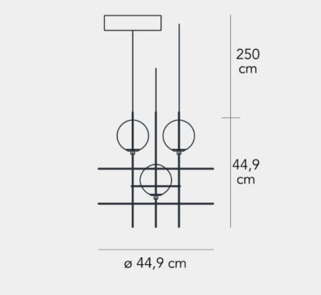 Lampa wisząca LED Fontana Arte F438380550OBLE Setareh