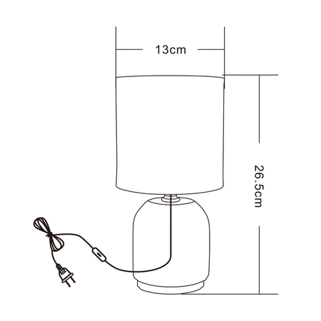 Lampa stołowa Zuma Line HS8723-GR LAMPA STOŁOWA SZARY
