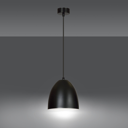 Lampa wisząca LENOX 1 BLACK / WHITE Emibig 391/1 biały/czarny