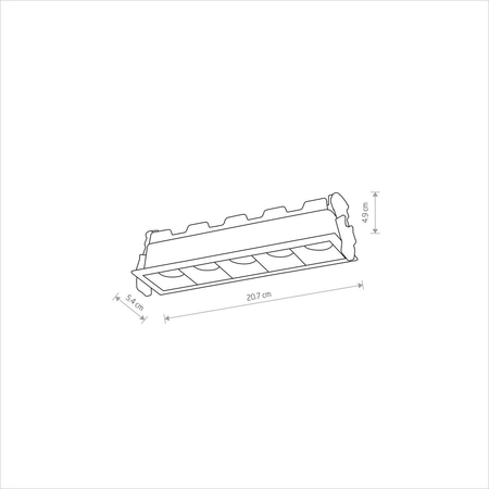 Lampa wpuszczana MIDI LED RECESSED Nowodvorski 10062 czarny