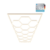 Efektowne oświetlenie LED Blaupunkt Hexagon 243 X 483 cm, Konfigurowalny system LED o ciepłej barwie w kształcie plastra miodu do showroomu, galerii, salonu samochodowego, serwisu, garażu
