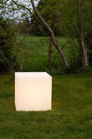 Kostka LED Lampa solarna zewnętrzna ogrodowa przenośna 2900K Biała ciepła 43cm 32444S biały
