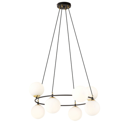 Lampa wisząca AZURA 8 Emibig 1295/8 biały/czarny
