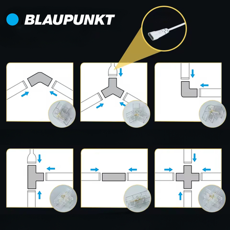 Lampa LED Hexagon Blaupunkt 43W geometryczny panel sufitowy led 4000K CRI90 w kształcie plasta miodu