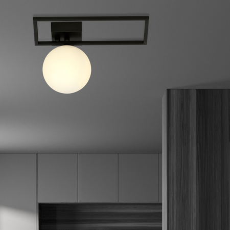 Lampa sufitowa IMAGO 1D BLACK/OPAL Emibig 1130/1D biały/czarny