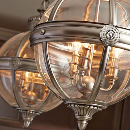 Żyrandol Elstead Lighting Adams srebrny FE-ADAMS-3P-ANL