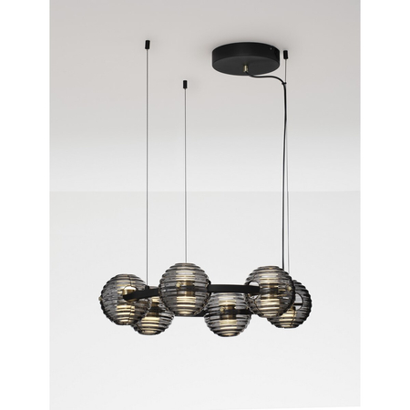 Lampa wisząca Luces Exclusivas LE44236 czarny, złoty i odcienie złota