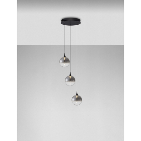 Lampa wisząca Luces Exclusivas LURVELA LE45129 szary i odcienie szarości, czarny
