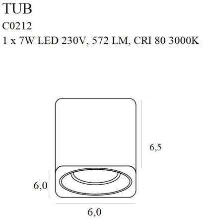 Oprawa punktowa Maxlight C0212 czarny