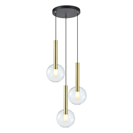 Milagro Lampa wisząca NIKO GOLD 3xG9 ML0332 ZŁOTY + CZARNY