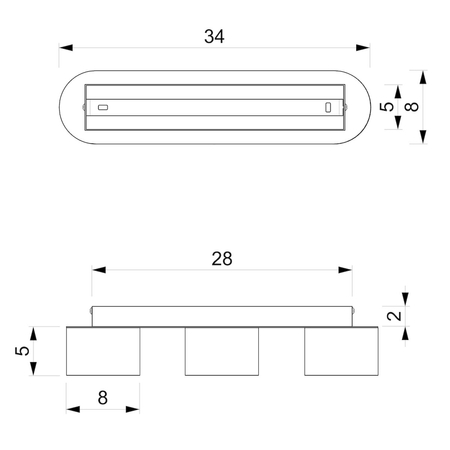 Milagro Lampa sufitowa Dixie 3xGX53 Różowy/Biały MLP7555 RÓŻOWY / BIAŁY