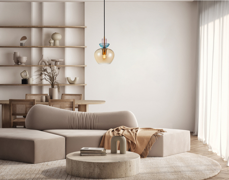 Lampa wisząca Italux Fanda PND-31882-1-GD-AMB Złoty