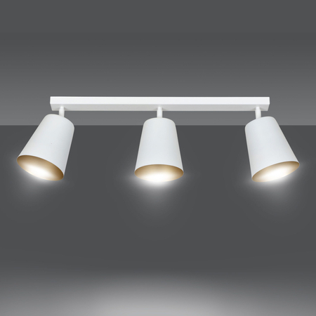 Lampa wisząca PRISM 3 WHITE / GOLD Emibig 407/3 biały/złoty