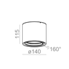 Spot AQForm 45611-0000-T8-PH-13 TUBA 111 Biały struktura