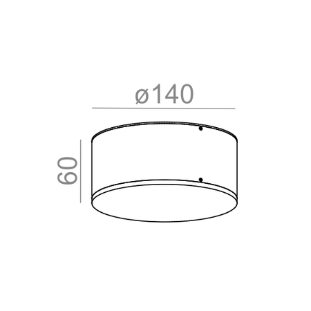 Plafon AQform Only Round Surface Biały Struktura