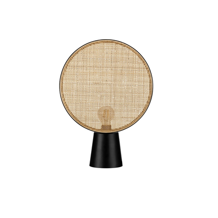Lampa stołowa Luces Exclusivas COLVERZO LE45386 drewno jasne i ciemne, czarny