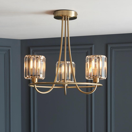 Lampa sufitowa Endon Lighting Berenice 107801 mosiądz