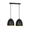 Lampa wisząca LENOX 2 BLACK / GOLD Emibig 410/2 czarny/złoty