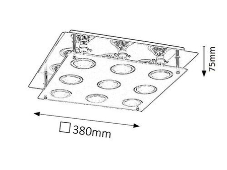Lampa sufitowa Rabalux Naomi 2517 chrom