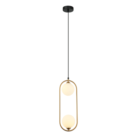 Lampa wisząca Italux Lupus PND-3965-2-BRO Brąz antyczny, biały