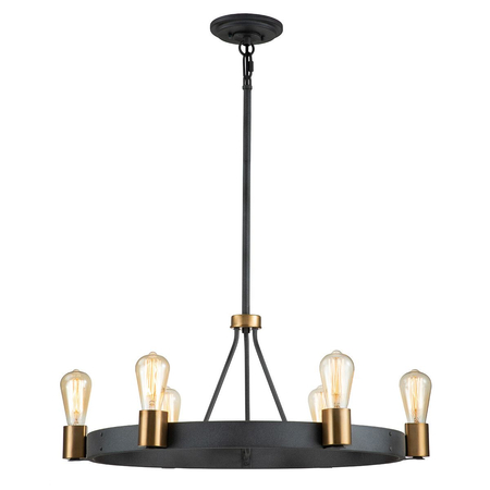 Lampa wisząca / Półplafon Silas - 6 źródeł światła Quintiesse QN-SILAS-6P-DZ