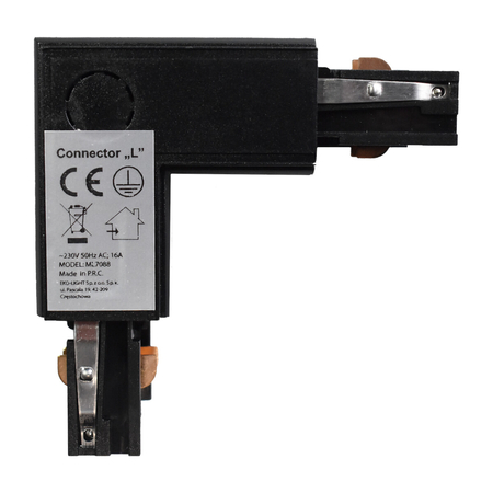 Eko-Light Łącznik Lampy Track Light Czarny 3-obwodowy Typ: LU ML7088 CZARNY