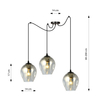 Lampa wisząca LEVEL 3 BL GRAFIT Emibig 757/3 czarny