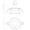 Spot Astro Minima Slimline Round Adjustable Fire-Rated 1249041 Matowy Czarny