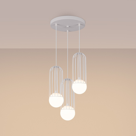 Sollux Lighting Lampa wisząca BRINA 3P biała SL.1335