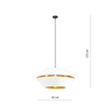 Lampa wisząca PIANO 1 Emibig 1182/1 biały/czarny