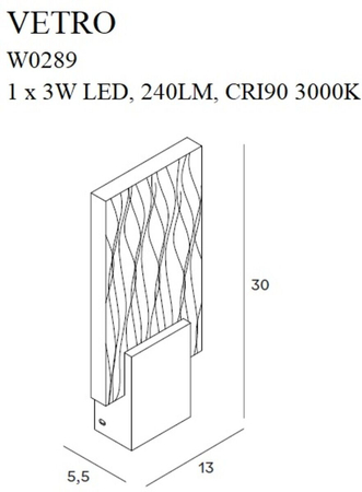 Kinkiet Maxlight W0289 złoty