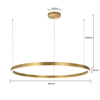 Lampa wisząca Midway duża 1xLED złota LP-033/1P L GD